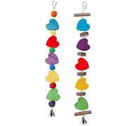 Zkydhbd Lot de 2 jouets à mâcher pour cage à oiseaux en rotin, accessoires pour cage à oiseaux, aras à mâcher pour petites conures perruches