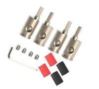 Zkydhbd Lot de 2 paires de connecteurs en cuivre haute puissance pour systèmes stéréo résistants aux vibrations Compatible avec plusieurs véhicules
