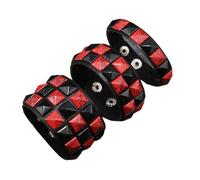 Zkydhbd Lot de 3 bracelets réglables à rivets gothiques punk avec clous carrés foncés pour un usage quotidien Unisexe Confort Amitié Chaîne de poignet, taille unique, Comme décrit