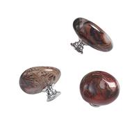 Zkydhbd Lot de 3 poignées d'armoire en pierre naturelle pour commode, tiroir, porte, cuisine, chambre à coucher, matériel d'armoire et bouton en pierre d'agate