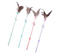 Zkydhbd Lot de 4 jouets à plumes pour chat - Pour enrichissement de l'ennui