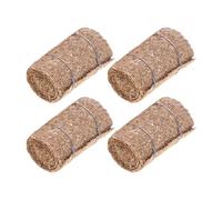 Zkydhbd Lot de 4 pelouses miniatures naturelles en paille pour maison de poupée, scène de ferme, décoration, projet artisanal, accessoire de paysage, herbe miniature en paille, fournitures artisanales