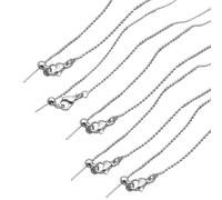 Zkydhbd Lot de 5 fermoirs aiguilles réglables pour collier à perles - Chaîne plate - Accessoire de fabrication de bijoux pour femme, as show, Zinc