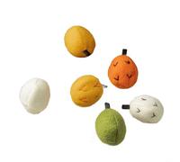 Zkydhbd Lot de 6 décorations de récolte d'automne en velours pommes de pin décoratives pour Thanksgiving, décoration d'intérieur, centres de table en velours