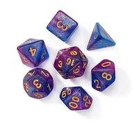 Zkydhbd Lot de 7 dés de formes variées - Nombre de visages différents - Numéros éducatifs numériques - Divertissement de bureau - Acrylique polyédrique - Ensemble de jeux de rôle multi-faces