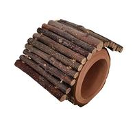 Zkydhbd Maison pour hamster avec échelle d'escalade en bois creux en forme de tronc d'arbre pour petits gerbilles ermite