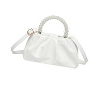 Zkydhbd Minis Sac à bandoulière pour femme, petite poignée sur le dessus, bandoulière amovible, sac à bandoulière plissé, motif nuage, petit sac à main pour femme, blanc