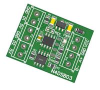 Zkydhbd Module de contrôle réseau 2 canaux RS485 5 V 12 V 24 V RS485 - Capteurs de -55-125 ℃ - Carte adaptateur de rechange Modbus - Capteurs de température