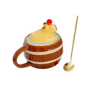 Zkydhbd Mug en céramique avec motif animal de dessin animé 450 ml - Joli café et thé - Pour la maison et le bureau