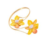 Zkydhbd Nature Inspire Bracelet en fer réglable en forme de frangipanier pour femme Accessoire tendance Plusieurs occasions, taille unique, Comme décrit