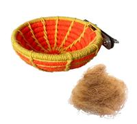 Zkydhbd Nid d'oiseau avec rembourrage pour cage perroquets nichoir pour animaux de compagnie artisanat petite taille oiseaux nidification cage décoration oiseaux perroquets