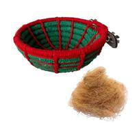 Zkydhbd Nid d'oiseau avec rembourrage pour cage perroquets nichoir pour animaux de compagnie artisanat petite taille oiseaux nidification cage décoration oiseaux perroquets