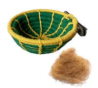 Zkydhbd Nid d'oiseau avec rembourrage pour cage perroquets nichoir pour animaux de compagnie artisanat petite taille oiseaux nidification cage décoration oiseaux perroquets