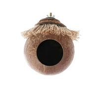 Zkydhbd Nid d'oiseau pour perroquets - Maison en coquille de noix de coco - Lit à suspendre - Petit lit pour cage à oiseaux - Jouet de sommeil pour perruches, calopsittes et perroquets - Accessoires