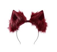 Zkydhbd Oreilles mobiles alimentées par piles légères et confortables pour cosplay, utilisation par temps froid, oreilles d'animaux en peluche avec moteur