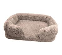 Zkydhbd Panier en fourrure pour petit chiot, chaton avec coussin amovible, multicolore pour petits chiens