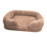 Zkydhbd Panier en fourrure pour petit chiot, chaton avec coussin amovible, multicolore pour petits chiens