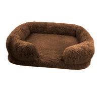 Zkydhbd Panier en fourrure pour petit chiot, chaton avec coussin amovible, multicolore pour petits chiens