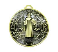 Zkydhbd Pendentif circulaire chrétiens foi chrétiens accessoires de dévotion décoration de la maison bijoux religieux en alliage bijoux religieux pour culte cérémonie religieuse bijoux, taille unique