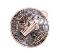 Zkydhbd Pendentif circulaire chrétiens foi chrétiens accessoires de dévotion décoration de la maison bijoux religieux en alliage bijoux religieux pour culte cérémonie religieuse bijoux, taille unique