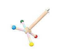 Zkydhbd Perchoir à oiseaux en bois interactif rotatif à 360 degrés pour perroquets, calopsittes, inséparables, exercice de réduction du stress, perchoir interactif à mâcher