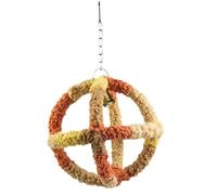 Zkydhbd Perchoir à oiseaux en peluche - Jouet à mâcher - Anneaux de balançoire pour petits oiseaux - Accessoires pour cage à oiseaux