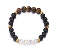 Zkydhbd Perles géométriques uniques avec perles pour les femmes de tous âges embrassant l'individualité et le charme naturel fait à la main, taille unique, Comme décrit