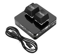 Zkydhbd Petit clavier Macropad 2 touches personnalisables Rétroéclairage couleur Commutateurs Programmation pour ESports Jeu Tablette Photoshop Clavier USB C