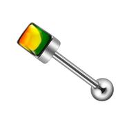 Zkydhbd Piercing de langue rectangulaire unique et élégant - Accessoire tendance en acier inoxydable pratique pour fête, taille unique, Comme décrit, Comme décrit.