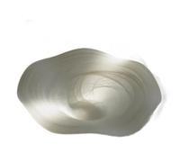 Zkydhbd Plateau de service en verre ondulé fabriqué à la main - Assiette contemporaine pour présentation de fromages à fruits et divertissement à la maison - Bol à fruits décoratif en verre ondulé