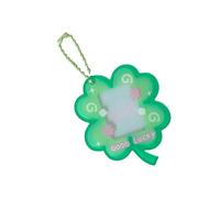 Zkydhbd Porte-carte photo en acrylique avec motif trèfles pour photos de 2,5 cm - Convient pour les navetteurs et les voyageurs, Petites fleurs., taille unique