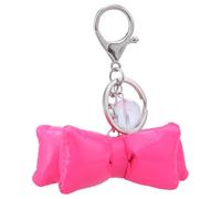 Zkydhbd Porte-clés avec breloque en forme de nœud détachable pour téléphone portable, ornement coloré, nœud papillon, ornement pour sac et portefeuille, décoration tendance pour sac à main, Rouge