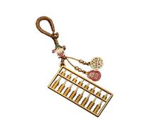 Zkydhbd Porte-clés élégant en forme de boulier argenté pour ceux qui recherchent le succès et l'énergie positive, décoration quotidienne, symbole de richesse, Boulier doré Auspic, taille unique