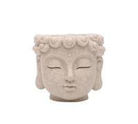 Zkydhbd Pot de fleurs en résine en forme de tête de bouddhas pour intérieur ou extérieur, décoration de jardin et plantes grasses