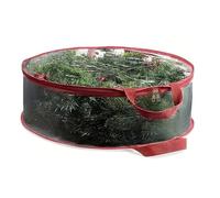 Zkydhbd Protection de couronne de Noël étanche à la poussière, conteneur de rangement en PVC pleine visibilité pour décorations saisonnières, grenier, sous-sol, rangement pour décoration