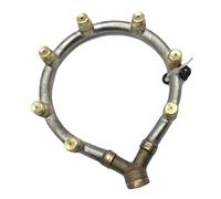 Zkydhbd Pulvérisateur d'arrosage large gamme avec 7 buses rotatives à 360 degrés réglable pour un entretien efficace du jardin Tête de pulvérisation professionnelle en acier inoxydable