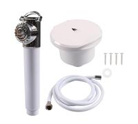 Zkydhbd Pulvérisateur de douche marin compact avec design résistant à l'eau de mer et 3 réglages pour installation de pont de yacht, pomme de douche basse pression avec valves goutte à goutte