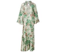 Zkydhbd Robe pour femme musulmane du Moyen-Orient Robe pleine longueur brodée Thobe élégante robe de soirée dame manches longues femmes broderie Thobe pleine longueur, Vert, M