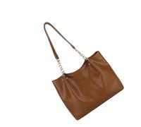 Zkydhbd Sac à bandoulière moderne en cuir PU léger avec sangle de chaîne multi-poches design sous les bras pour les trajets quotidiens, le shopping, sangle de chaîne tendance, marron, One Size