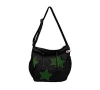 Zkydhbd Sac à bandoulière tendance en nylon de grande capacité pour étudiant - Sac à bandoulière élégant pour femmes et filles, Noir , One Size