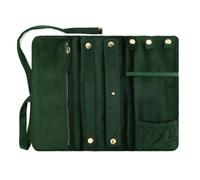 Zkydhbd Sac à bijoux en velours multifonction compact avec compartiments anti-poussière pour le rangement de voyage, pochette à bijoux veloutée