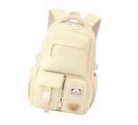 Zkydhbd Sac à dos vintage tendance pour étudiant - Grande capacité - Construction en nylon - Sangles rembourrées - Étanche, jaune, One Size