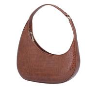Zkydhbd Sac à main assorti pour femme en cuir synthétique pour shopping, rendez-vous galant, mode, aisselles, demi-lune, pour femme, automne, hiver, sac à main en cuir PU, poignée supérieure, marron