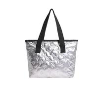 Zkydhbd Sac à main matelassé avec fermeture éclair pour femme, pour le travail, les voyages, les enseignants, les infirmières, les infirmières, Argenté.