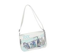 Zkydhbd Sac de présentation pour badge pour femme en cuir PU avec bandoulière réglable pour le travail, l'école et les voyages - Sac assorti aux couleurs, blanc/vert, One Size