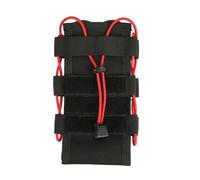 Zkydhbd Sac de rangement portable en nylon pour bouteille d'eau avec grand compartiment pour l'aventure, l'organisation essentielle du camping, noir/rouge, Taille unique