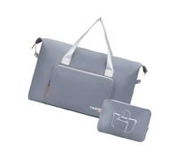 Zkydhbd Sac pliable multifonction pour l'extérieur et la salle de sport, grande capacité, sac à main pratique et à la mode, sac de sport pliable compact, gris, One Size