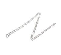 Zkydhbd Sangle de sac à main pour sac à main à bandoulière, poignée de sac à main, sangles Cha en métal, clip en cuir, chaîne à clip bandoulière, Argenté.