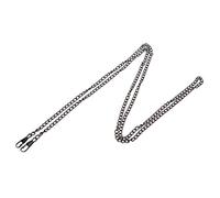 Zkydhbd Sangle de sac à main pour sac à main à bandoulière, poignée de sac à main, sangles Cha en métal, clip en cuir, chaîne à clip bandoulière, Noir