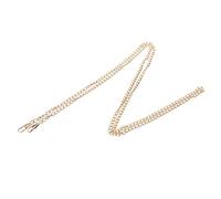 Zkydhbd Sangle de sac à main pour sac à main à bandoulière, poignée de sac à main, sangles Cha en métal, clip en cuir, chaîne à clip bandoulière, doré